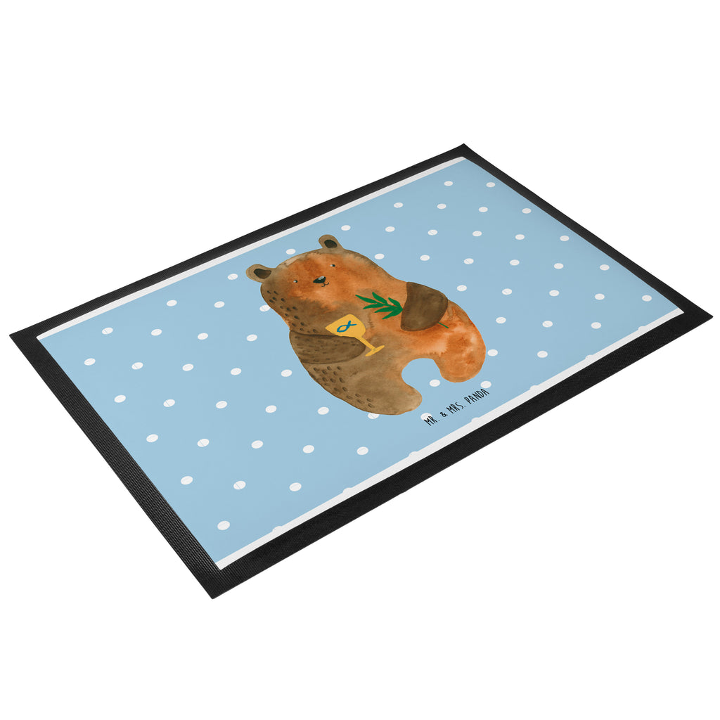 Fußmatte Konfirmation-Bär Konfirmation, Kirche, evangelisch, Gottesdienst Türvorleger, Schmutzmatte, Fußabtreter, Matte, Schmutzfänger, Fußabstreifer, Schmutzfangmatte, Türmatte, Motivfußmatte,  Haustürmatte, Vorleger  Bär, Teddy, Teddybär