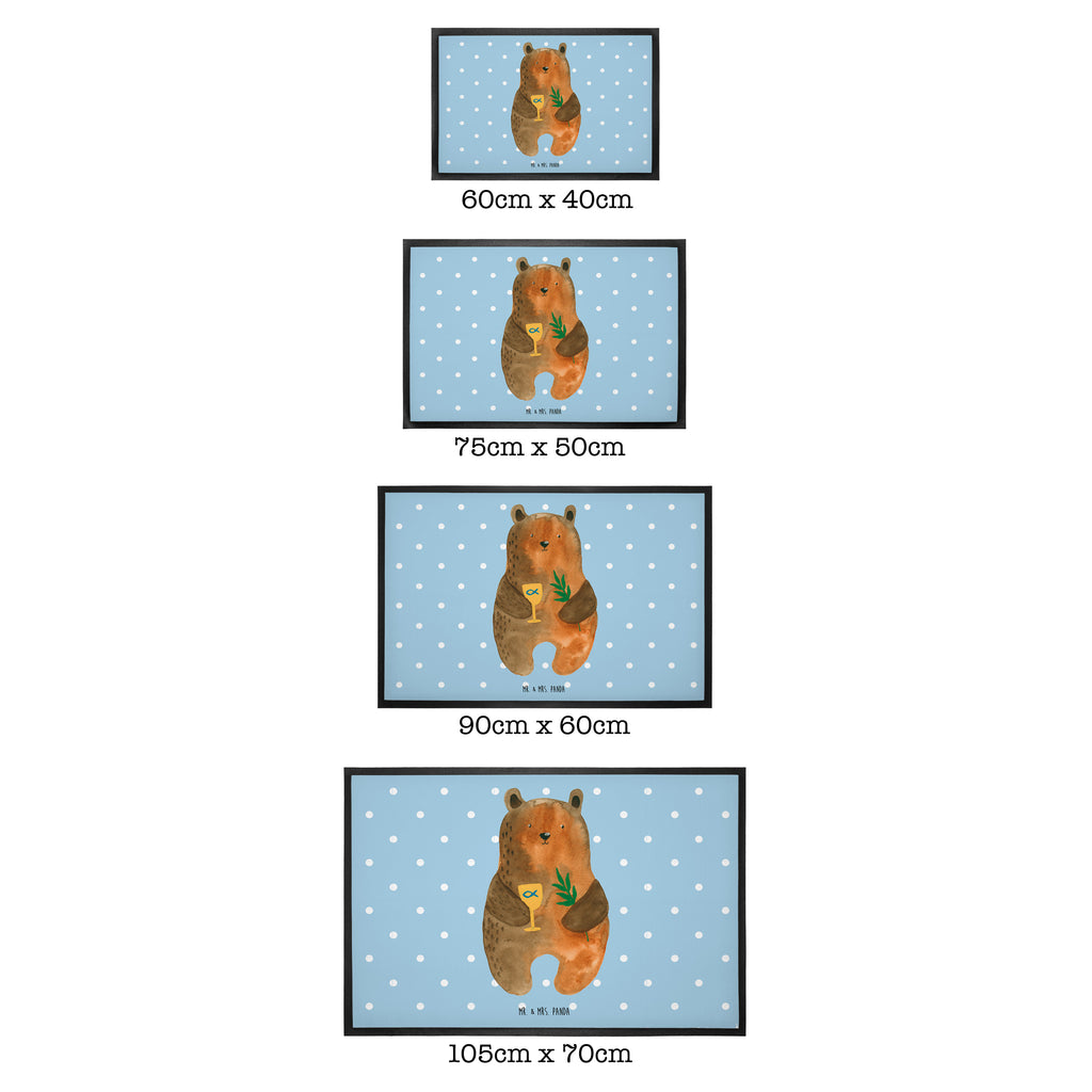 Fußmatte Konfirmation-Bär Konfirmation, Kirche, evangelisch, Gottesdienst Türvorleger, Schmutzmatte, Fußabtreter, Matte, Schmutzfänger, Fußabstreifer, Schmutzfangmatte, Türmatte, Motivfußmatte,  Haustürmatte, Vorleger  Bär, Teddy, Teddybär