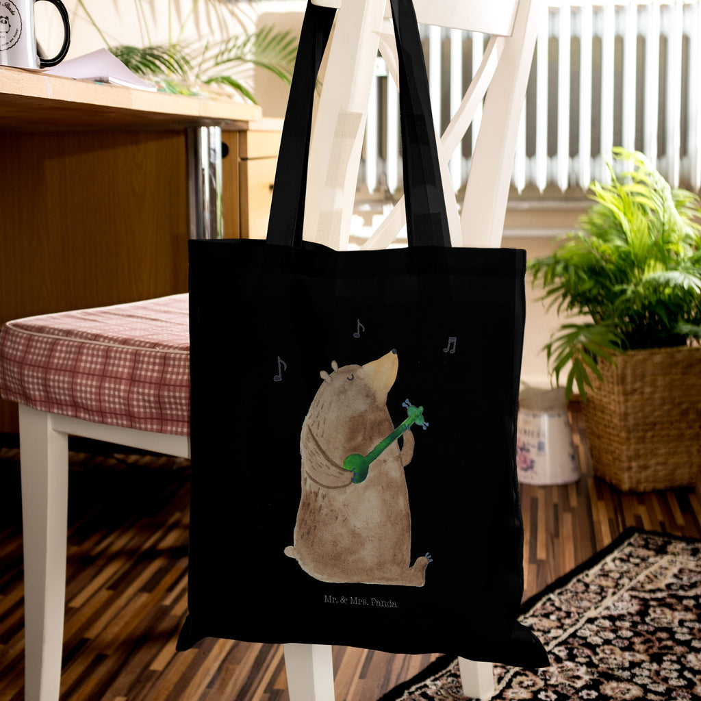 Tragetasche Bär Lied Beuteltasche, Beutel, Einkaufstasche, Jutebeutel, Stoffbeutel, Bär, Teddy, Teddybär, Bärchen, Bear, Liebeslied, Lied, Song, Valentinstag, Valentine, Geschenk, Partner, Liebe, Freundin, Frau, Herz, Spruch