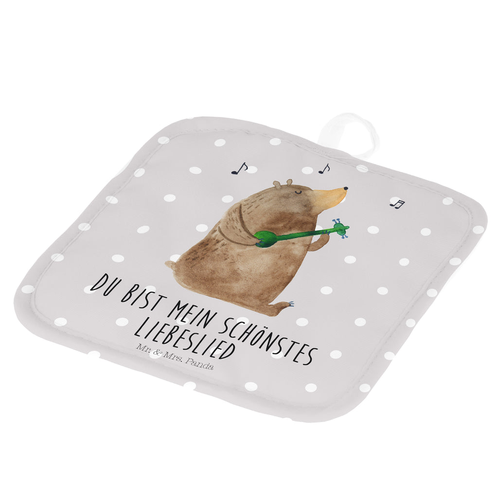 2er Set Topflappen  Bär Lied Topflappen, Topfuntersetzer, Ofenhandschuh, Topflappen Set, Topflappen lustig, Topflappen mit Spruch, Bär, Teddy, Teddybär, Bärchen, Bear, Liebeslied, Lied, Song, Valentinstag, Valentine, Geschenk, Partner, Liebe, Freundin, Frau, Herz, Spruch