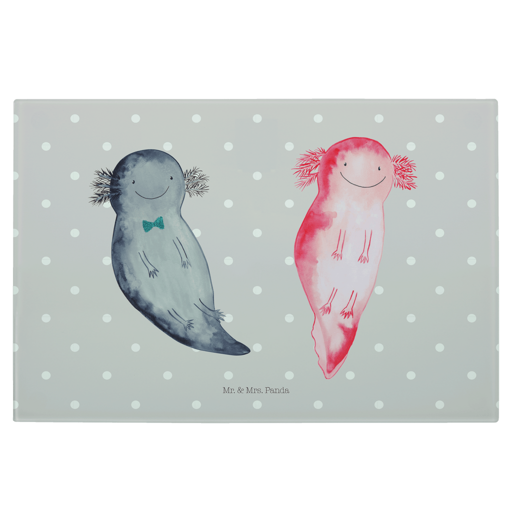 XL Glas Schneidbrett Axolotl Axel+Lotte Glasschneidebrett, Schneidebrett, Frühstücksbrett, Küche, Axolotl, Molch, Axolot, Schwanzlurch, Lurch, Lurche, Liebe, große Liebe, Liebesbeweis, Freund, Verlobter, Ehemann, Jahrestag, Valentinstag