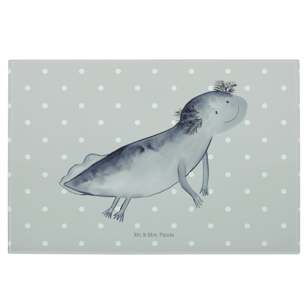 XL Glas Schneidbrett Axolotl schwimmt Glasschneidebrett, Schneidebrett, Frühstücksbrett, Küche, Axolotl, Molch, Axolot, Schwanzlurch, Lurch, Lurche, Problem, Probleme, Lösungen, Motivation