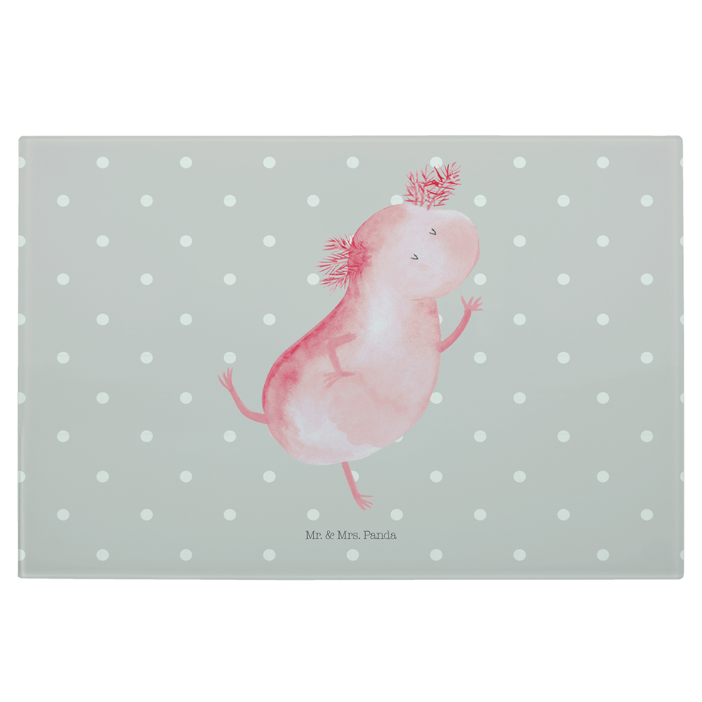 Medium Glas Schneidbrett Axolotl tanzt Glasschneidebrett, Schneidebrett, Axolotl, Molch, Axolot, Schwanzlurch, Lurch, Lurche, Dachschaden, Sterne, verrückt, Freundin, beste Freundin