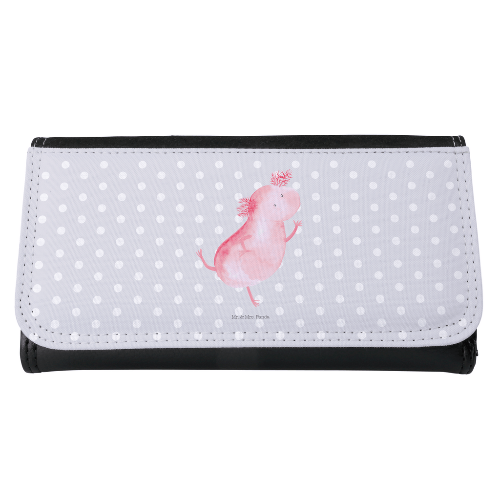 Damen Portemonnaie Axolotl tanzt Portemonnaie, Portemonee, Geldbörse, Damen, Groß, XXL, Geldbeutel, Portemonnaies, Axolotl, Molch, Axolot, Schwanzlurch, Lurch, Lurche, Dachschaden, Sterne, verrückt, Freundin, beste Freundin