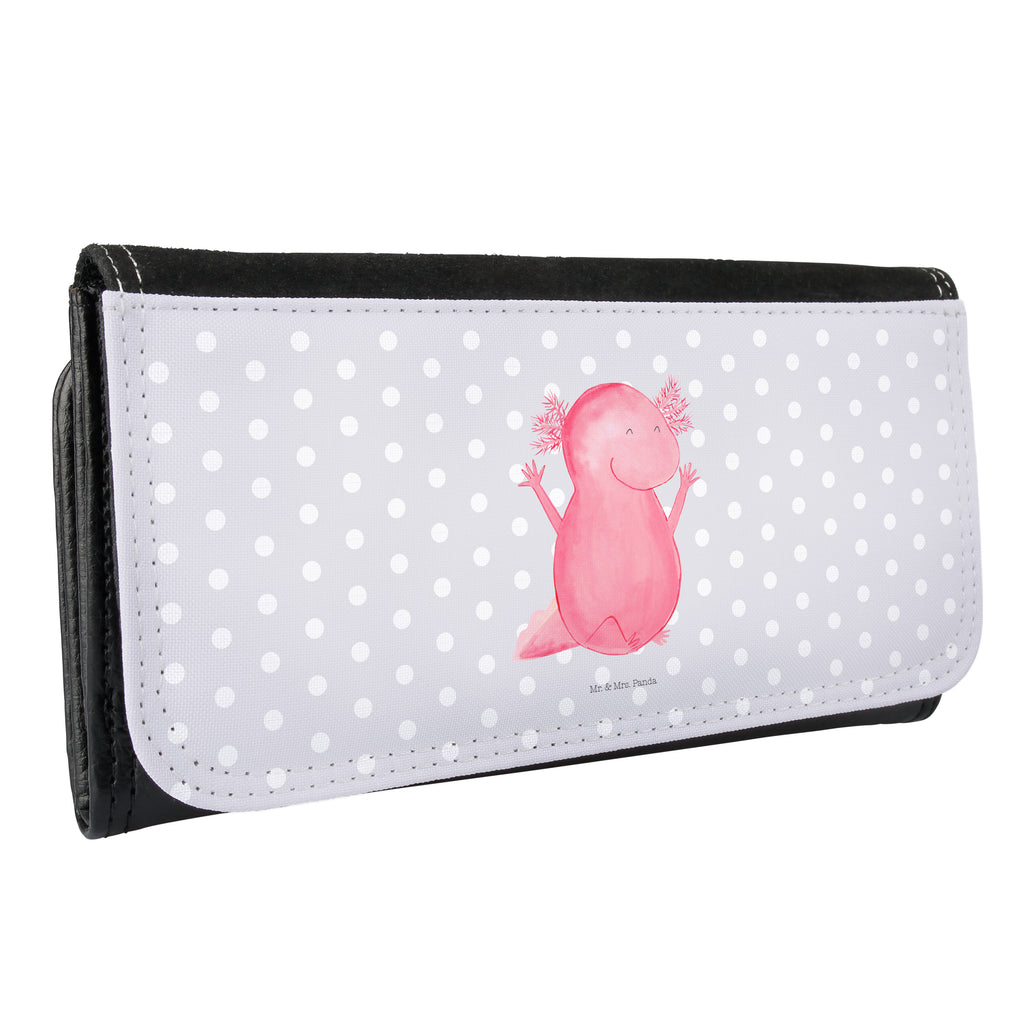 Damen Portemonnaie Axolotl Hurra Portemonnaie, Portemonee, Geldbörse, Damen, Groß, XXL, Geldbeutel, Portemonnaies, Axolotl, Molch, Axolot, Schwanzlurch, Lurch, Lurche, fröhlich, Spaß, Freude, Motivation, Zufriedenheit