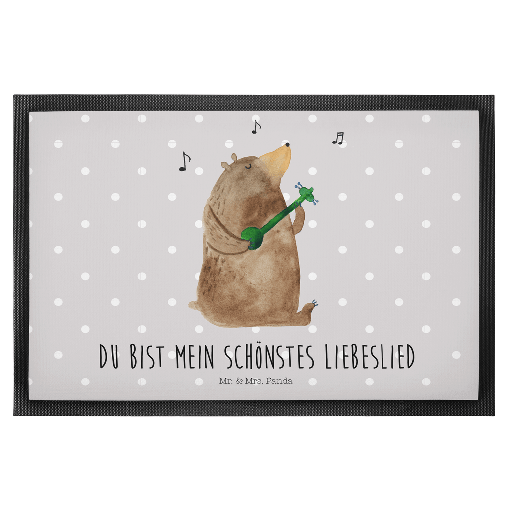 Fußmatte Bär Lied Bär, Bärchen, Bear, Liebeslied, Lied, Song, Valentinstag, Valentine, Geschenk, Partner, Liebe, Freundin, Frau, Herz, Spruch Türvorleger, Schmutzmatte, Fußabtreter, Matte, Schmutzfänger, Fußabstreifer, Schmutzfangmatte, Türmatte, Motivfußmatte,  Haustürmatte, Vorleger  Bär, Teddy, Teddybär