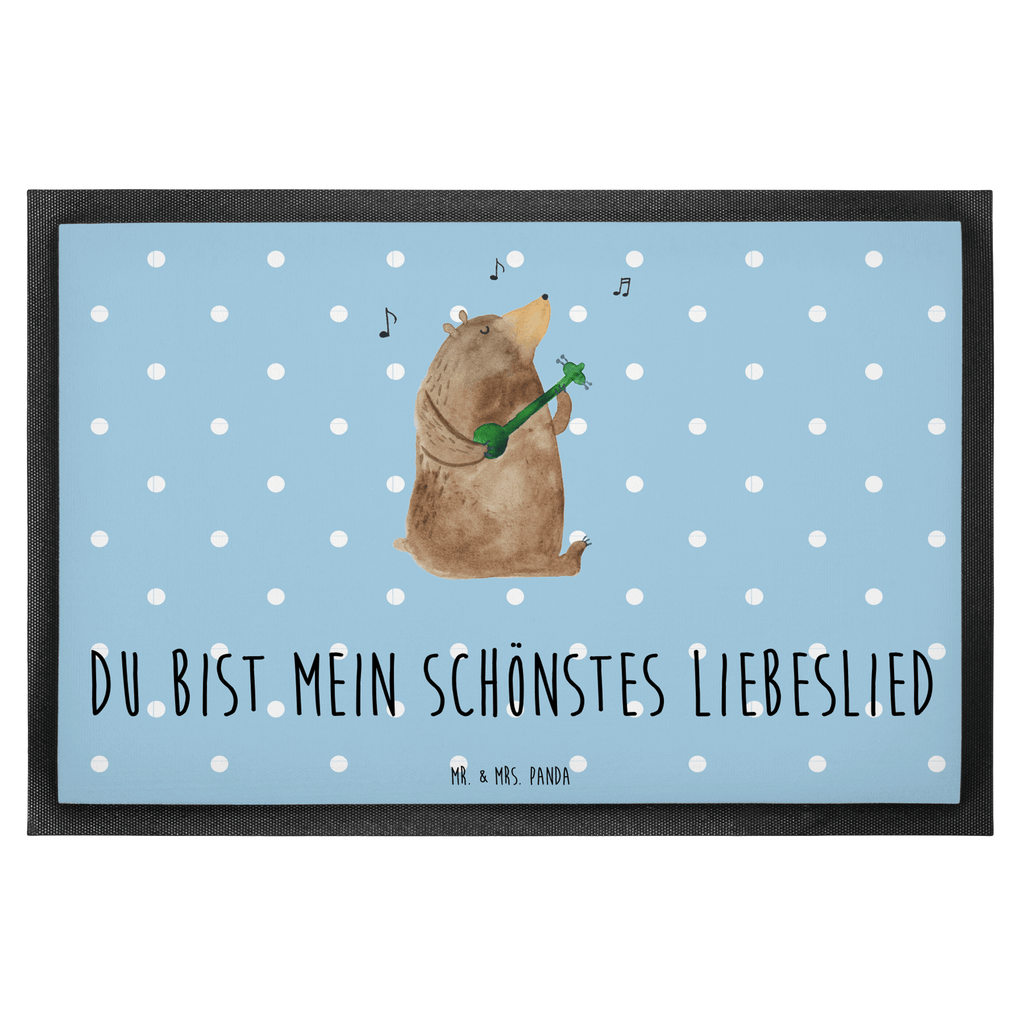 Fußmatte Bär Lied Bär, Bärchen, Bear, Liebeslied, Lied, Song, Valentinstag, Valentine, Geschenk, Partner, Liebe, Freundin, Frau, Herz, Spruch Türvorleger, Schmutzmatte, Fußabtreter, Matte, Schmutzfänger, Fußabstreifer, Schmutzfangmatte, Türmatte, Motivfußmatte,  Haustürmatte, Vorleger  Bär, Teddy, Teddybär