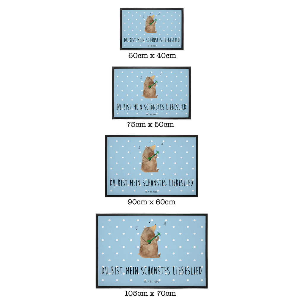 Fußmatte Bär Lied Bär, Bärchen, Bear, Liebeslied, Lied, Song, Valentinstag, Valentine, Geschenk, Partner, Liebe, Freundin, Frau, Herz, Spruch Türvorleger, Schmutzmatte, Fußabtreter, Matte, Schmutzfänger, Fußabstreifer, Schmutzfangmatte, Türmatte, Motivfußmatte,  Haustürmatte, Vorleger  Bär, Teddy, Teddybär