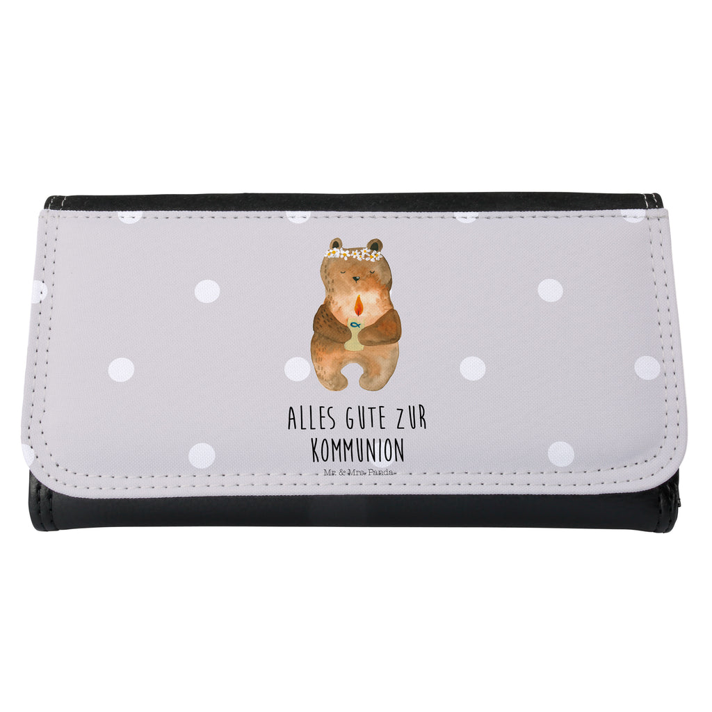 Damen Portemonnaie Kommunion-Bär Portemonnaie, Portemonee, Geldbörse, Damen, Groß, XXL, Geldbeutel, Portemonnaies, Bär, Teddy, Teddybär, Kommunion, Gottes Segen, Taufkerze, katholisch