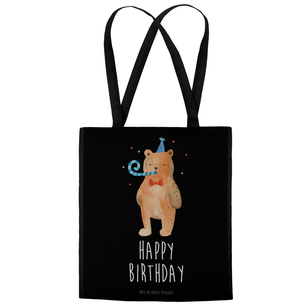 Tragetasche Birthday Bär Beuteltasche, Beutel, Einkaufstasche, Jutebeutel, Stoffbeutel, Bär, Teddy, Teddybär, Happy Birthday, Alles Gute, Glückwunsch, Geburtstag