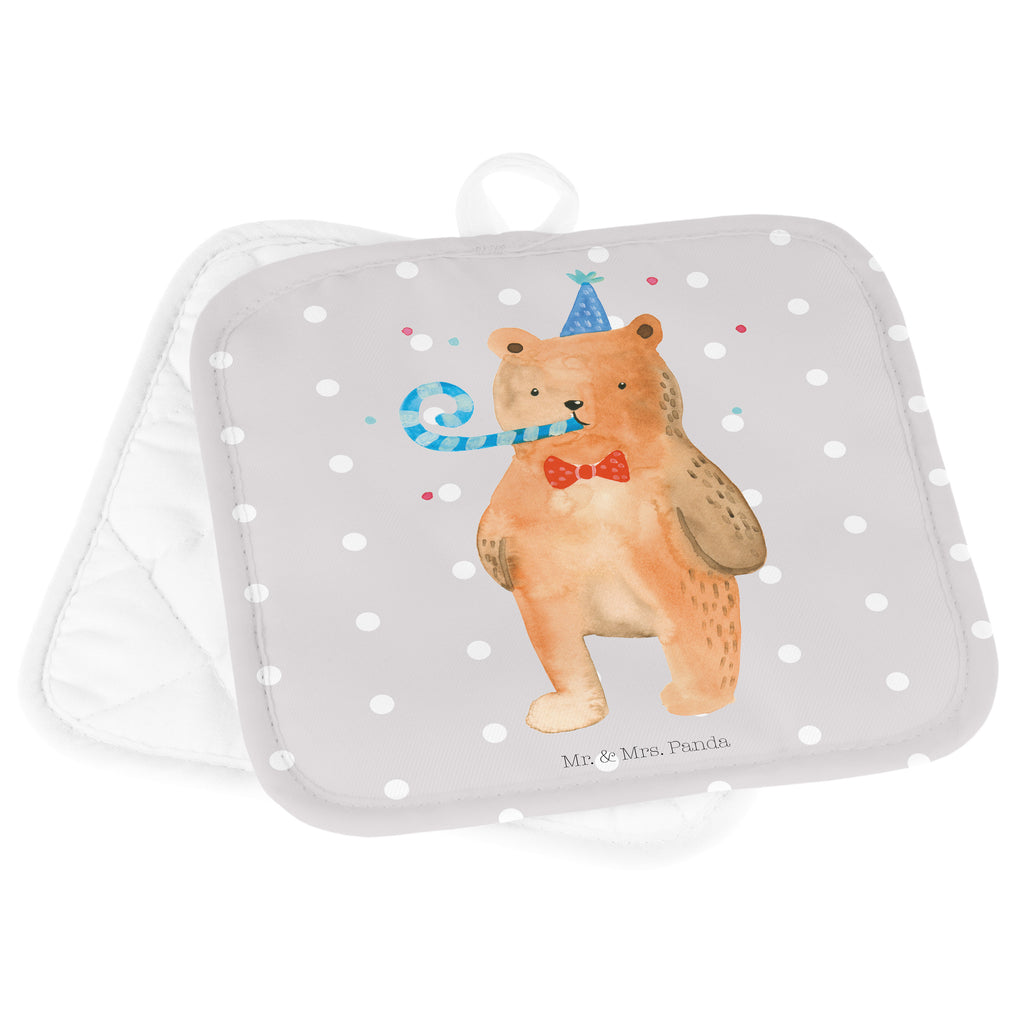 2er Set Topflappen  Birthday Bär Topflappen, Topfuntersetzer, Ofenhandschuh, Topflappen Set, Topflappen lustig, Topflappen mit Spruch, Bär, Teddy, Teddybär, Happy Birthday, Alles Gute, Glückwunsch, Geburtstag