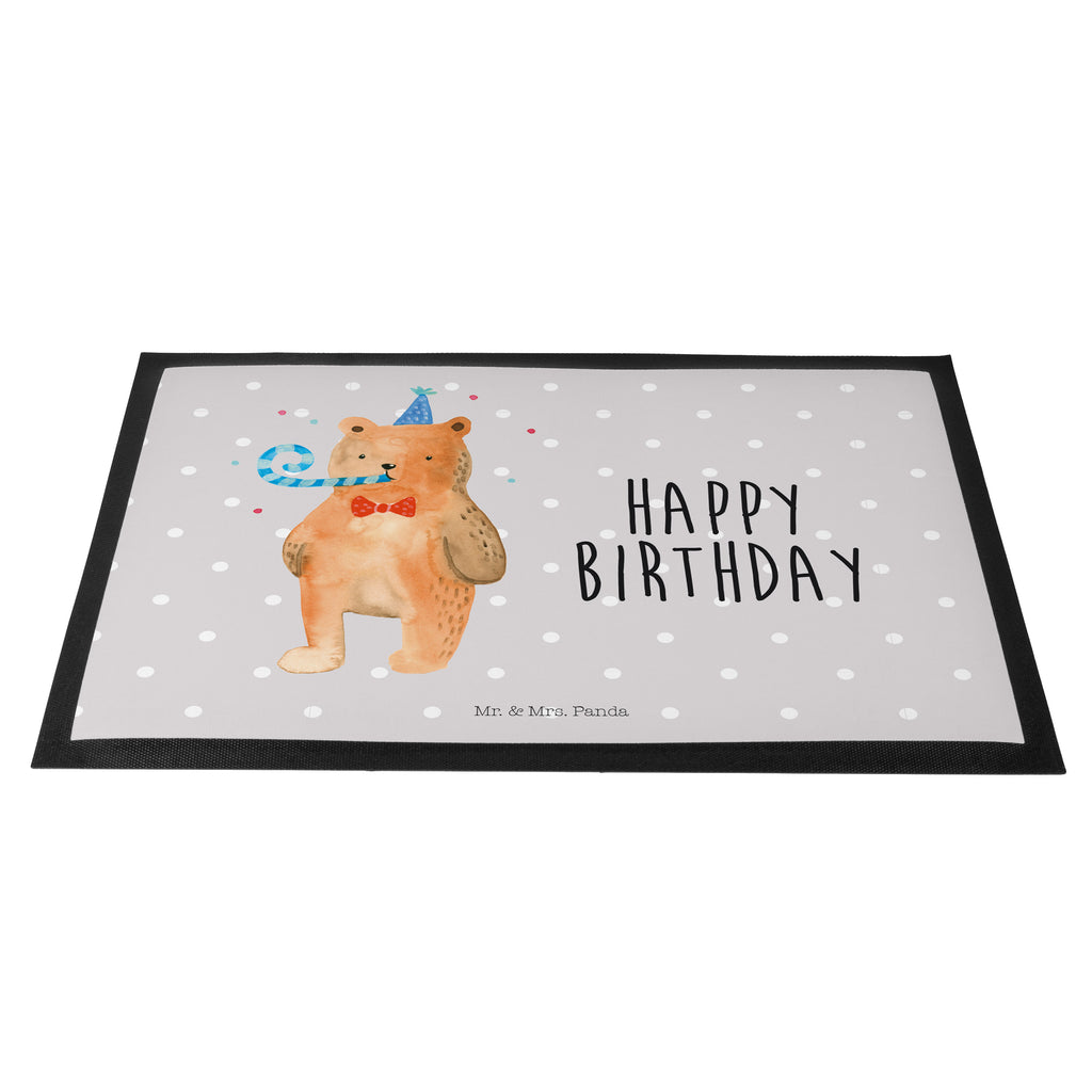 Fußmatte Birthday Bär Happy Birthday, Alles Gute, Glückwunsch, Geburtstag,  Türvorleger, Schmutzmatte, Fußabtreter, Matte, Schmutzfänger, Fußabstreifer, Schmutzfangmatte, Türmatte, Motivfußmatte,  Haustürmatte, Vorleger  Bär, Teddy, Teddybär