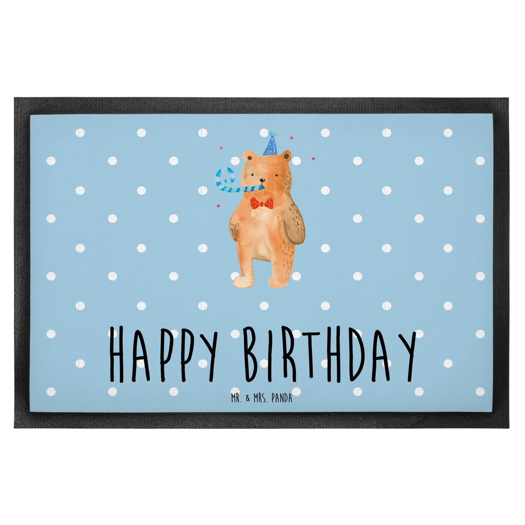 Fußmatte Birthday Bär Happy Birthday, Alles Gute, Glückwunsch, Geburtstag,  Türvorleger, Schmutzmatte, Fußabtreter, Matte, Schmutzfänger, Fußabstreifer, Schmutzfangmatte, Türmatte, Motivfußmatte,  Haustürmatte, Vorleger  Bär, Teddy, Teddybär