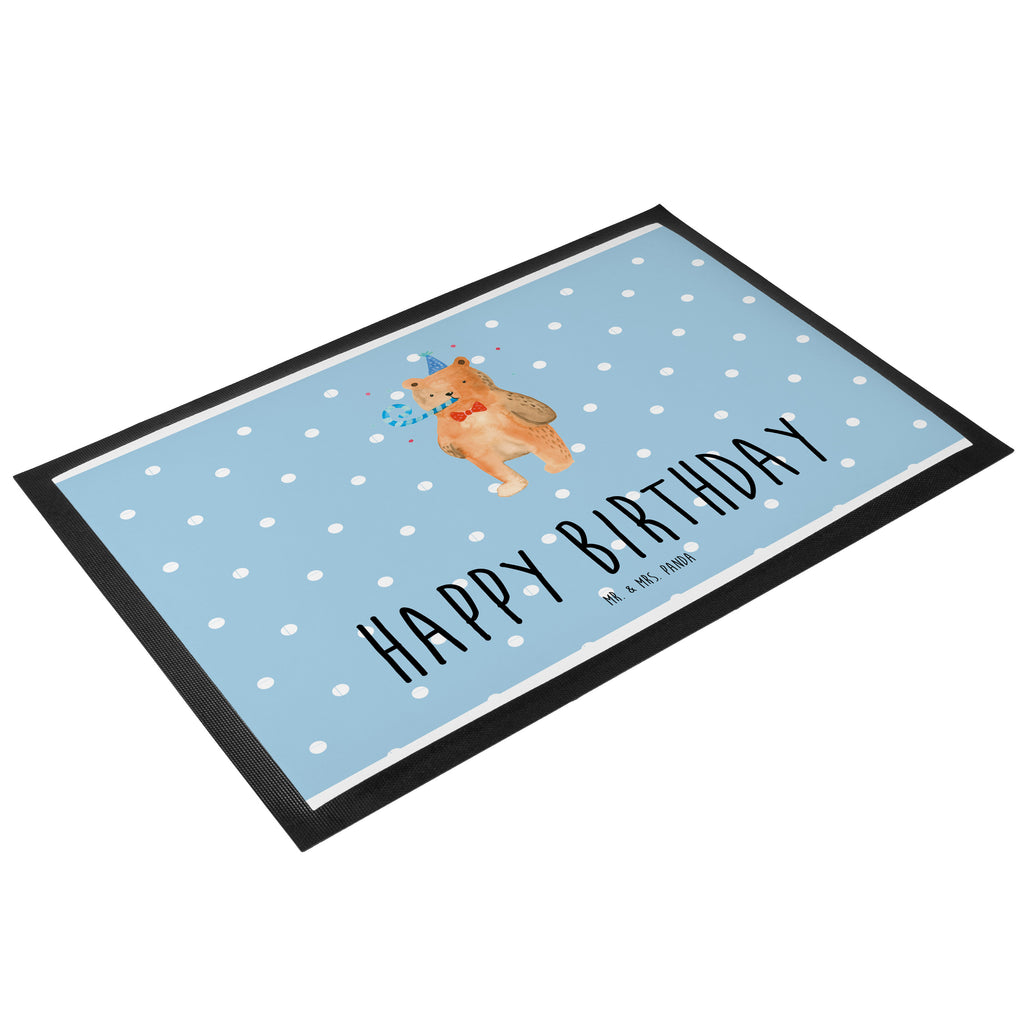 Fußmatte Birthday Bär Happy Birthday, Alles Gute, Glückwunsch, Geburtstag,  Türvorleger, Schmutzmatte, Fußabtreter, Matte, Schmutzfänger, Fußabstreifer, Schmutzfangmatte, Türmatte, Motivfußmatte,  Haustürmatte, Vorleger  Bär, Teddy, Teddybär