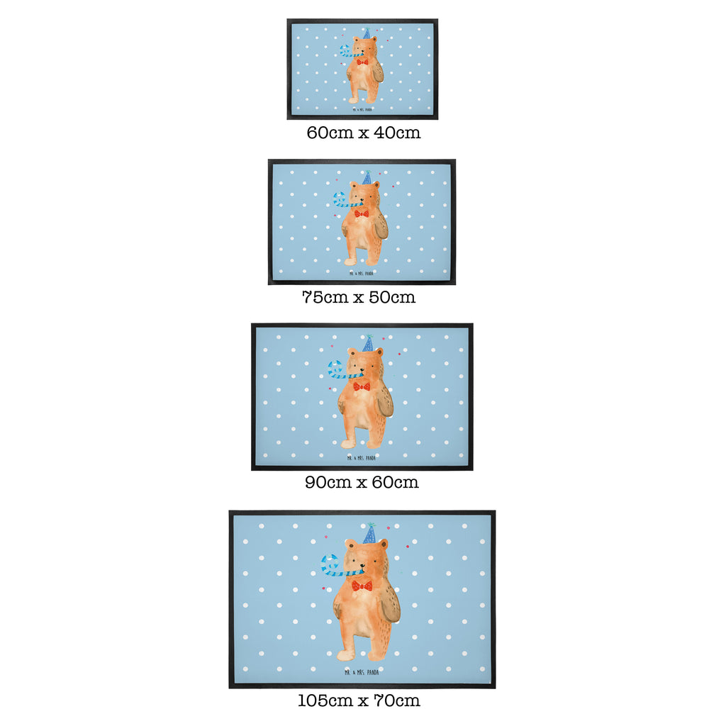 Fußmatte Birthday Bär Happy Birthday, Alles Gute, Glückwunsch, Geburtstag,  Türvorleger, Schmutzmatte, Fußabtreter, Matte, Schmutzfänger, Fußabstreifer, Schmutzfangmatte, Türmatte, Motivfußmatte,  Haustürmatte, Vorleger  Bär, Teddy, Teddybär