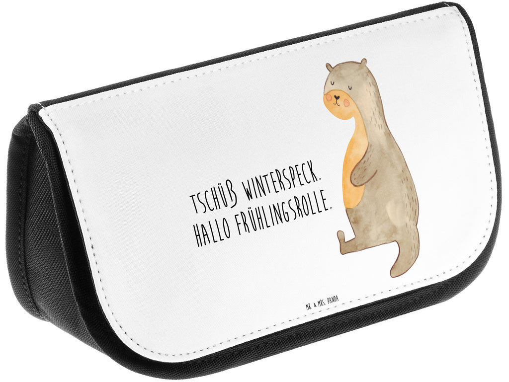 Kosmetiktasche Otter Bauch Kosmetikbeutel, Kulturtasche, Kulturbeutel, Schminktasche, Make-Up Tasche, Otter, Fischotter, Seeotter, Otter Seeotter See Otter