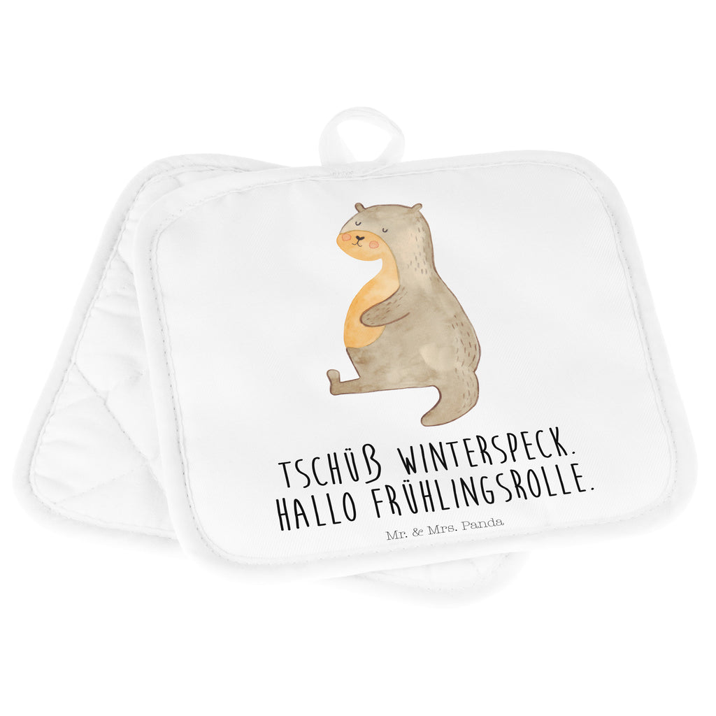 2er Set Topflappen  Otter Bauch Topflappen, Topfuntersetzer, Ofenhandschuh, Topflappen Set, Topflappen lustig, Topflappen mit Spruch, Otter, Fischotter, Seeotter, Otter Seeotter See Otter