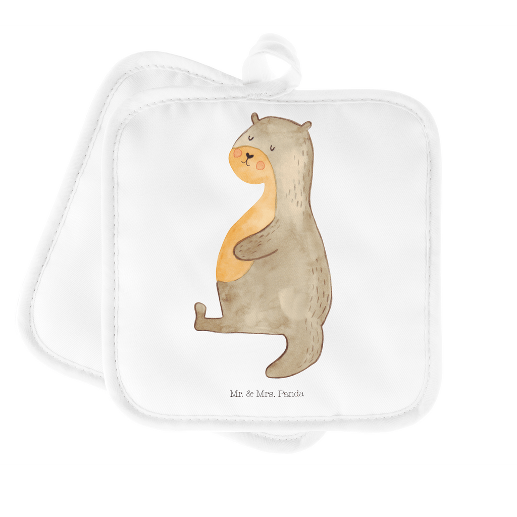 2er Set Topflappen  Otter Bauch Topflappen, Topfuntersetzer, Ofenhandschuh, Topflappen Set, Topflappen lustig, Topflappen mit Spruch, Otter, Fischotter, Seeotter, Otter Seeotter See Otter