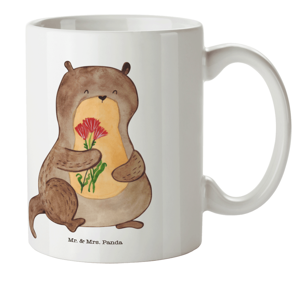 Kindertasse Otter Blumenstrauß Kunststoff Tasse, Kindergarten, Tasse, Trinkbecher, Camping Becher, Kaffeetasse, Kunststoffbecher, Kindergartenbecher, Outdoorgeschirr, Kunststoffgeschirr, Reisebecher, Reisetasse, Kinderbecher, Otter, Fischotter, Seeotter, Otter Seeotter See Otter