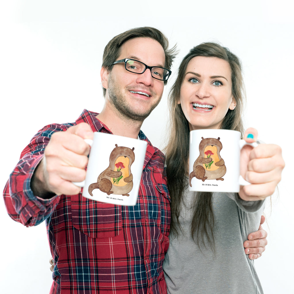 Kindertasse Otter Blumenstrauß Kunststoff Tasse, Kindergarten, Tasse, Trinkbecher, Camping Becher, Kaffeetasse, Kunststoffbecher, Kindergartenbecher, Outdoorgeschirr, Kunststoffgeschirr, Reisebecher, Reisetasse, Kinderbecher, Otter, Fischotter, Seeotter, Otter Seeotter See Otter