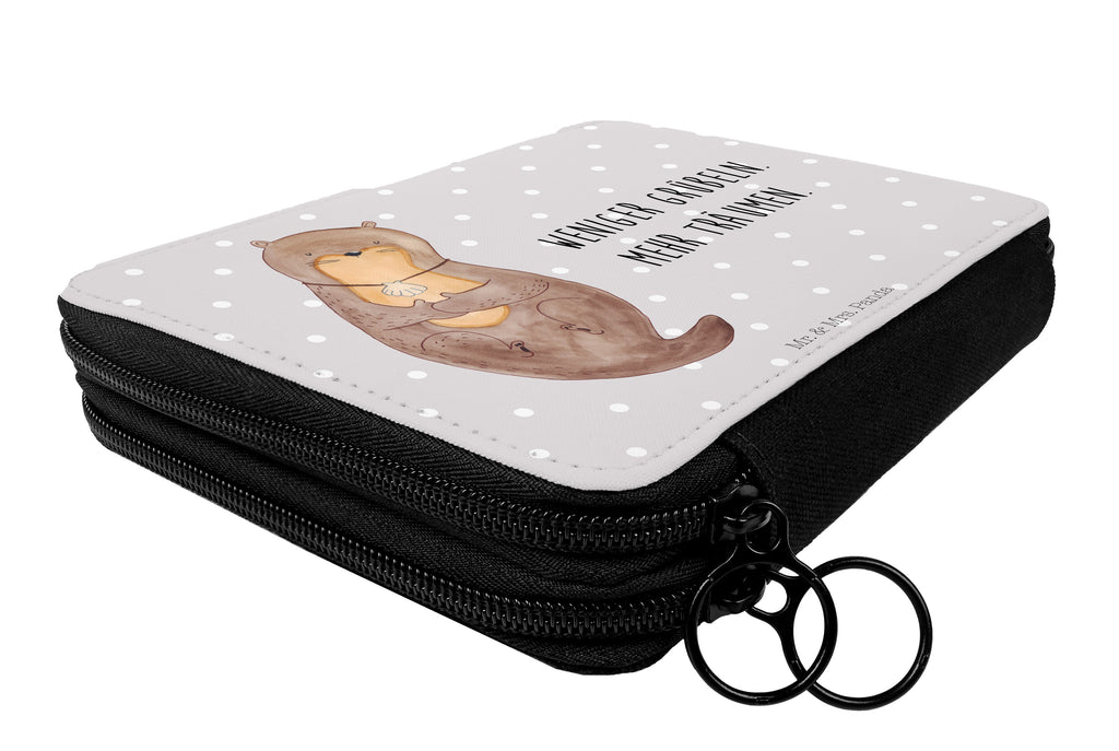 Federmappe Otter mit Muschelmedaillon Federmappe, Stiftetasche, Stifte Etui, Schule, Einschulung, Geschenk, Kind, Schüler, Schülerin, Stifterolle, Federmäppchen, Motiv, Grundschule, Federmäppchen bedruckt, Büro Stifte Etui, Bestückte Federmappe, Kinder Federmappe, Federmappe Einschulung, Otter, Fischotter, Seeotter, Otterliebe, grübeln, träumen, Motivation, Tagträumen, Büro