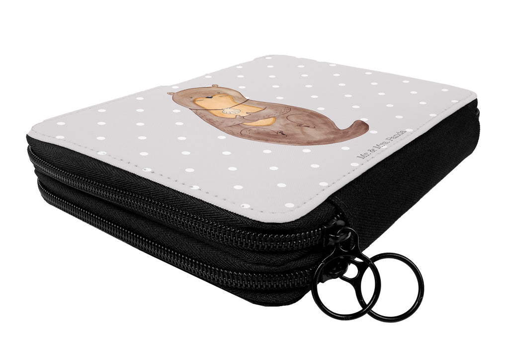 Federmappe Otter mit Muschelmedaillon Federmappe, Stiftetasche, Stifte Etui, Schule, Einschulung, Geschenk, Kind, Schüler, Schülerin, Stifterolle, Federmäppchen, Motiv, Grundschule, Federmäppchen bedruckt, Büro Stifte Etui, Bestückte Federmappe, Kinder Federmappe, Federmappe Einschulung, Otter, Fischotter, Seeotter, Otterliebe, grübeln, träumen, Motivation, Tagträumen, Büro