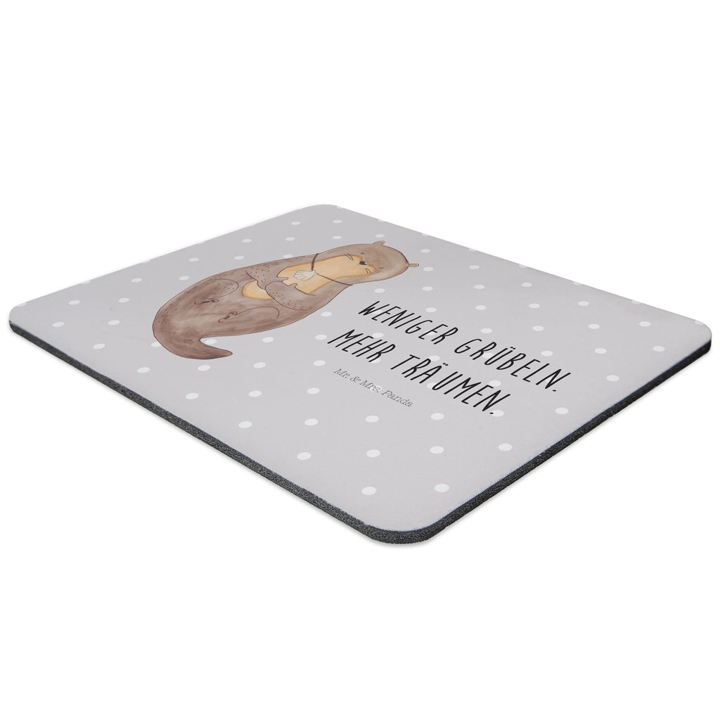 Mauspad Otter mit Muschelmedaillon Mousepad, Computer zubehör, Büroausstattung, PC Zubehör, Arbeitszimmer, Mauspad, Einzigartiges Mauspad, Designer Mauspad, Otter, Fischotter, Seeotter, Otterliebe, grübeln, träumen, Motivation, Tagträumen, Büro