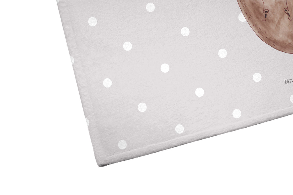 Gäste Handtuch Otter mit Muschelmedaillon Gästetuch, Reisehandtuch, Sport Handtuch, Frottier, Kinder Handtuch, Otter, Fischotter, Seeotter, Otterliebe, grübeln, träumen, Motivation, Tagträumen, Büro