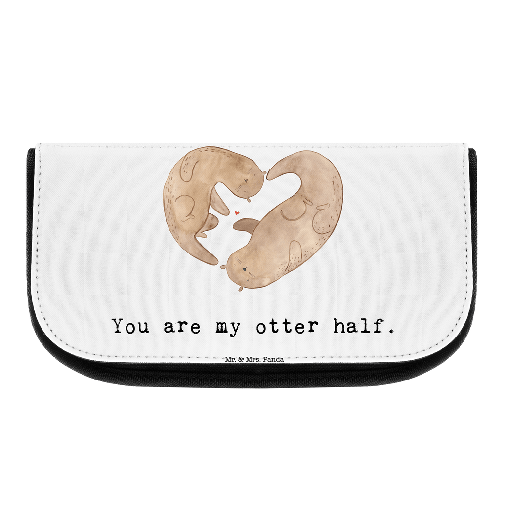 Kosmetiktasche Otter Herz Kosmetikbeutel, Kulturtasche, Kulturbeutel, Schminktasche, Make-Up Tasche, Otter, Fischotter, Seeotter, Liebe, Herz, Liebesbeweis, Liebesgeschenk, Bessere Hälfte, Love you, Jahrestag, Hochzeitstag, Verlobung, gemeinsames Leben