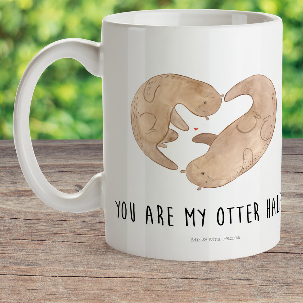 Kindertasse Otter Herz Kunststoff Tasse, Kindergarten, Tasse, Trinkbecher, Camping Becher, Kaffeetasse, Kunststoffbecher, Kindergartenbecher, Outdoorgeschirr, Kunststoffgeschirr, Reisebecher, Reisetasse, Kinderbecher, Otter, Fischotter, Seeotter, Liebe, Herz, Liebesbeweis, Liebesgeschenk, Bessere Hälfte, Love you, Jahrestag, Hochzeitstag, Verlobung, gemeinsames Leben