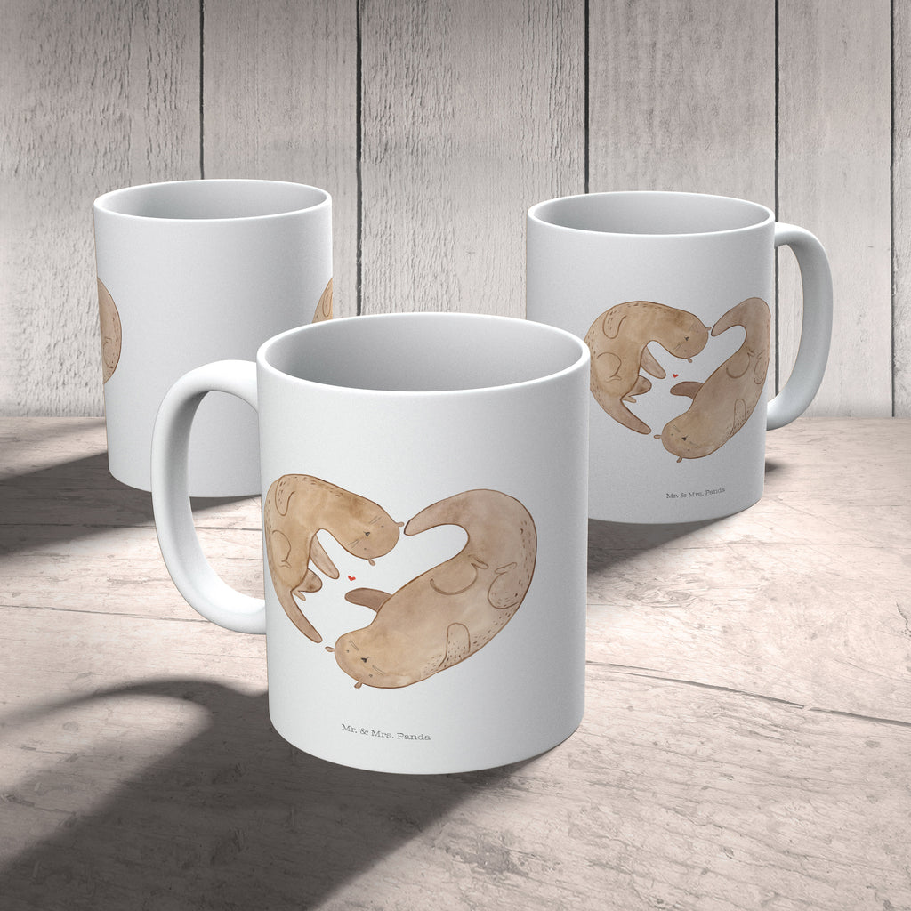 Kindertasse Otter Herz Kunststoff Tasse, Kindergarten, Tasse, Trinkbecher, Camping Becher, Kaffeetasse, Kunststoffbecher, Kindergartenbecher, Outdoorgeschirr, Kunststoffgeschirr, Reisebecher, Reisetasse, Kinderbecher, Otter, Fischotter, Seeotter, Liebe, Herz, Liebesbeweis, Liebesgeschenk, Bessere Hälfte, Love you, Jahrestag, Hochzeitstag, Verlobung, gemeinsames Leben