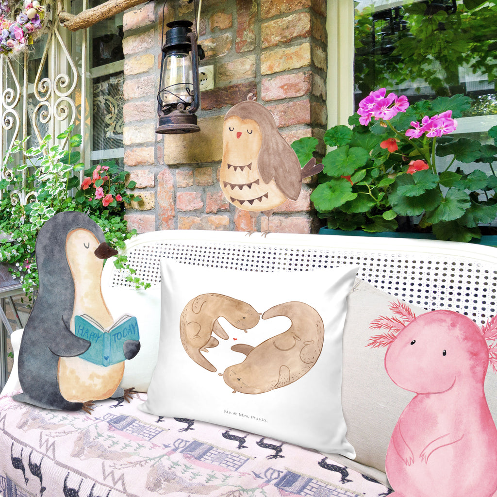 40x40 Kissen Otter Herz Kissenhülle, Kopfkissen, Sofakissen, Dekokissen, Motivkissen, Otter, Fischotter, Seeotter, Liebe, Herz, Liebesbeweis, Liebesgeschenk, Bessere Hälfte, Love you, Jahrestag, Hochzeitstag, Verlobung, gemeinsames Leben