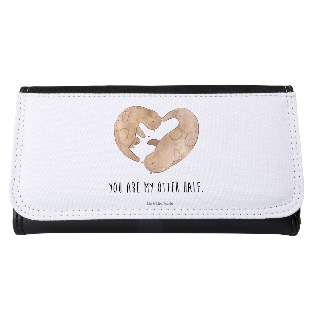 Damen Portemonnaie Otter Herz Portemonnaie, Portemonee, Geldbörse, Damen, Groß, XXL, Geldbeutel, Portemonnaies, Otter, Fischotter, Seeotter, Liebe, Herz, Liebesbeweis, Liebesgeschenk, Bessere Hälfte, Love you, Jahrestag, Hochzeitstag, Verlobung, gemeinsames Leben