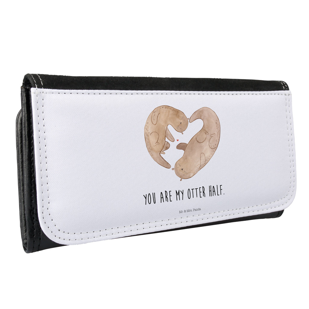 Damen Portemonnaie Otter Herz Portemonnaie, Portemonee, Geldbörse, Damen, Groß, XXL, Geldbeutel, Portemonnaies, Otter, Fischotter, Seeotter, Liebe, Herz, Liebesbeweis, Liebesgeschenk, Bessere Hälfte, Love you, Jahrestag, Hochzeitstag, Verlobung, gemeinsames Leben