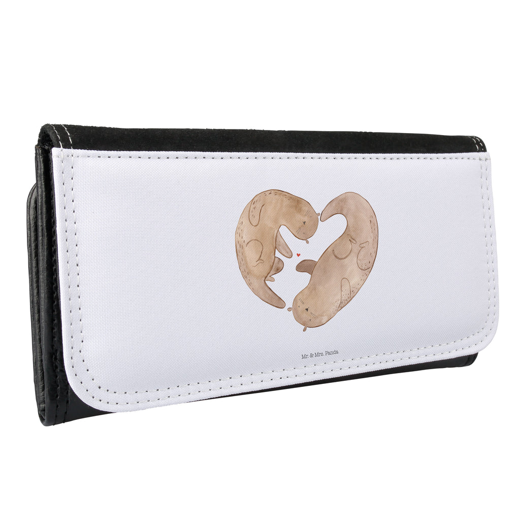 Damen Portemonnaie Otter Herz Portemonnaie, Portemonee, Geldbörse, Damen, Groß, XXL, Geldbeutel, Portemonnaies, Otter, Fischotter, Seeotter, Liebe, Herz, Liebesbeweis, Liebesgeschenk, Bessere Hälfte, Love you, Jahrestag, Hochzeitstag, Verlobung, gemeinsames Leben