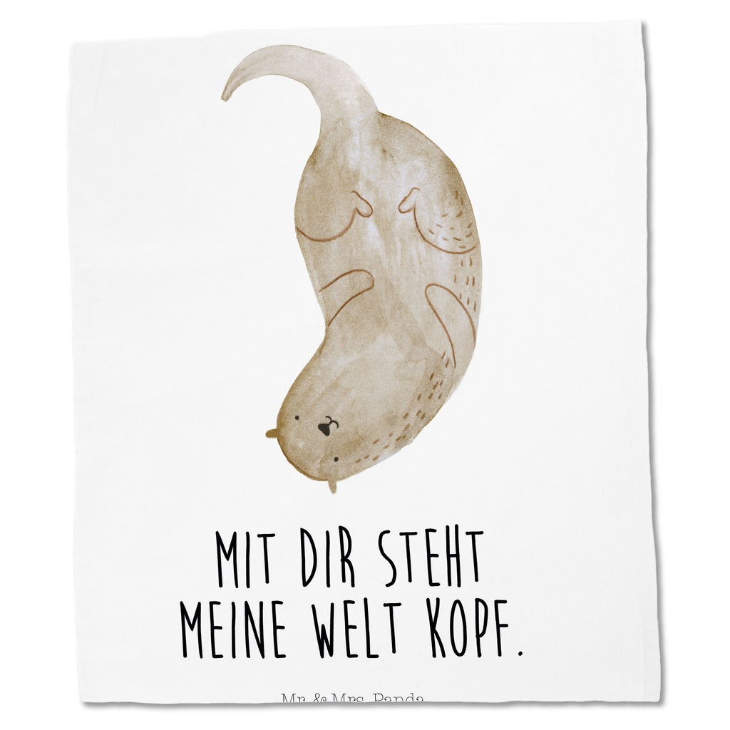 Tragetasche Otter kopfüber Beuteltasche, Beutel, Einkaufstasche, Jutebeutel, Stoffbeutel, Otter, Fischotter, Seeotter, Otter Seeotter See Otter