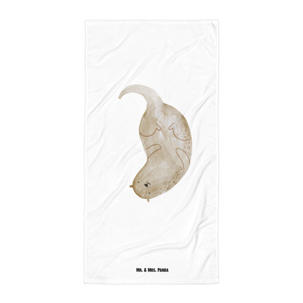 XL Badehandtuch Otter kopfüber Handtuch, Badetuch, Duschtuch, Strandtuch, Saunatuch, Otter, Fischotter, Seeotter, Otter Seeotter See Otter