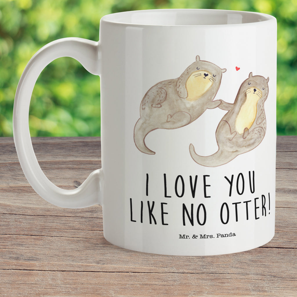 Kindertasse Otter händchenhaltend Kunststoff Tasse, Kindergarten, Tasse, Trinkbecher, Camping Becher, Kaffeetasse, Kunststoffbecher, Kindergartenbecher, Outdoorgeschirr, Kunststoffgeschirr, Reisebecher, Reisetasse, Kinderbecher, Otter, Fischotter, Seeotter, Otter Seeotter See Otter