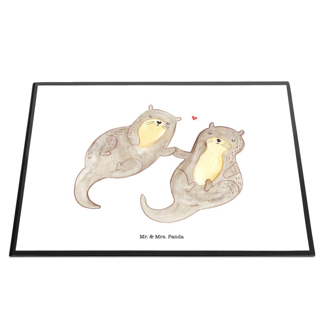 Schreibtischunterlage Otter händchenhaltend Schreibunterlage, Schreibtischauflage, Bürobedarf, Büroartikel, Schreibwaren, Schreibtisch Unterlagen, Schreibtischunterlage Groß, Otter, Fischotter, Seeotter, Otter Seeotter See Otter