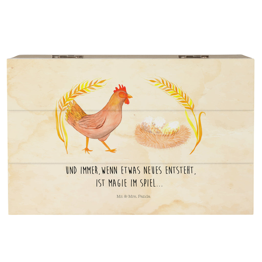 Holzkiste Huhn stolz Holzkiste, Kiste, Schatzkiste, Truhe, Schatulle, XXL, Erinnerungsbox, Erinnerungskiste, Dekokiste, Aufbewahrungsbox, Bauernhof, Hoftiere, Landwirt, Landwirtin, Hahn, Henne, Hühner, Eier, Hof, Landleben, Motivation, Geburt, Magie, Spruch, Schwangerschaft
