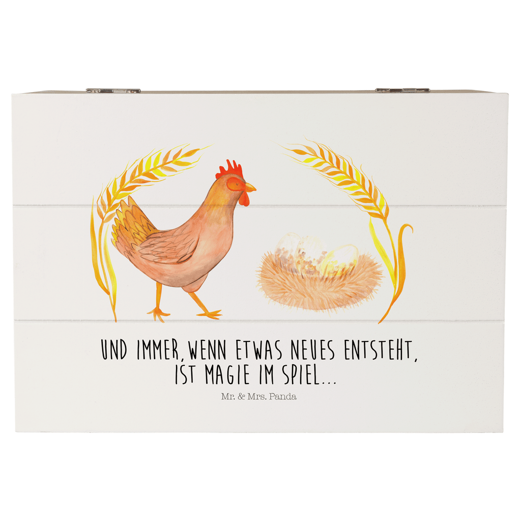 Holzkiste Huhn stolz Holzkiste, Kiste, Schatzkiste, Truhe, Schatulle, XXL, Erinnerungsbox, Erinnerungskiste, Dekokiste, Aufbewahrungsbox, Bauernhof, Hoftiere, Landwirt, Landwirtin, Hahn, Henne, Hühner, Eier, Hof, Landleben, Motivation, Geburt, Magie, Spruch, Schwangerschaft