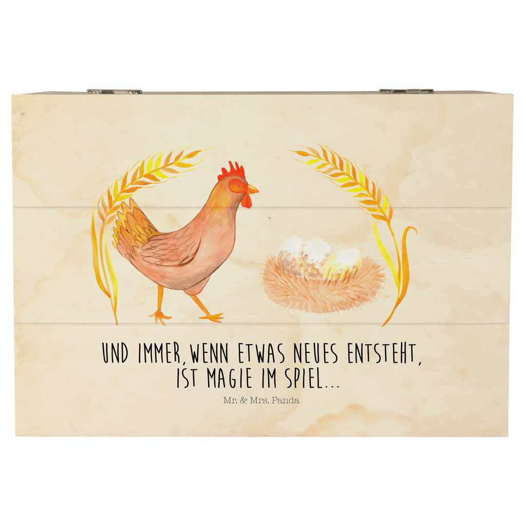 Holzkiste Huhn stolz Holzkiste, Kiste, Schatzkiste, Truhe, Schatulle, XXL, Erinnerungsbox, Erinnerungskiste, Dekokiste, Aufbewahrungsbox, Bauernhof, Hoftiere, Landwirt, Landwirtin, Hahn, Henne, Hühner, Eier, Hof, Landleben, Motivation, Geburt, Magie, Spruch, Schwangerschaft