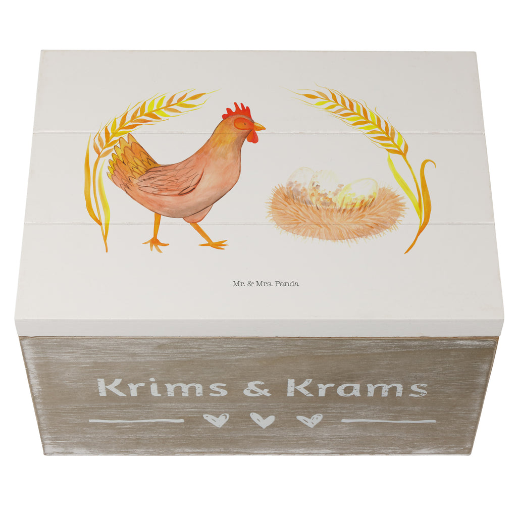 Holzkiste Huhn stolz Holzkiste, Kiste, Schatzkiste, Truhe, Schatulle, XXL, Erinnerungsbox, Erinnerungskiste, Dekokiste, Aufbewahrungsbox, Bauernhof, Hoftiere, Landwirt, Landwirtin, Hahn, Henne, Hühner, Eier, Hof, Landleben, Motivation, Geburt, Magie, Spruch, Schwangerschaft