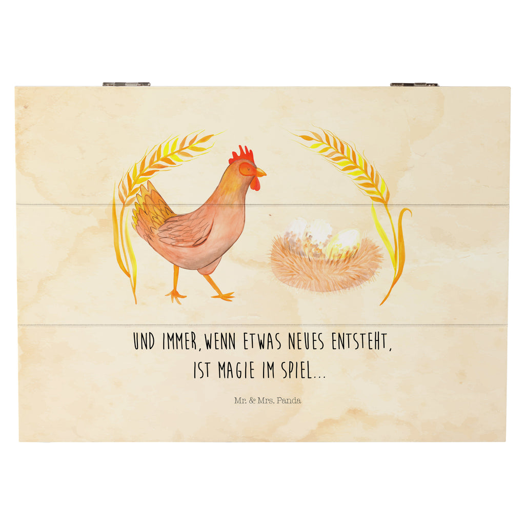Holzkiste Huhn stolz Holzkiste, Kiste, Schatzkiste, Truhe, Schatulle, XXL, Erinnerungsbox, Erinnerungskiste, Dekokiste, Aufbewahrungsbox, Bauernhof, Hoftiere, Landwirt, Landwirtin, Hahn, Henne, Hühner, Eier, Hof, Landleben, Motivation, Geburt, Magie, Spruch, Schwangerschaft