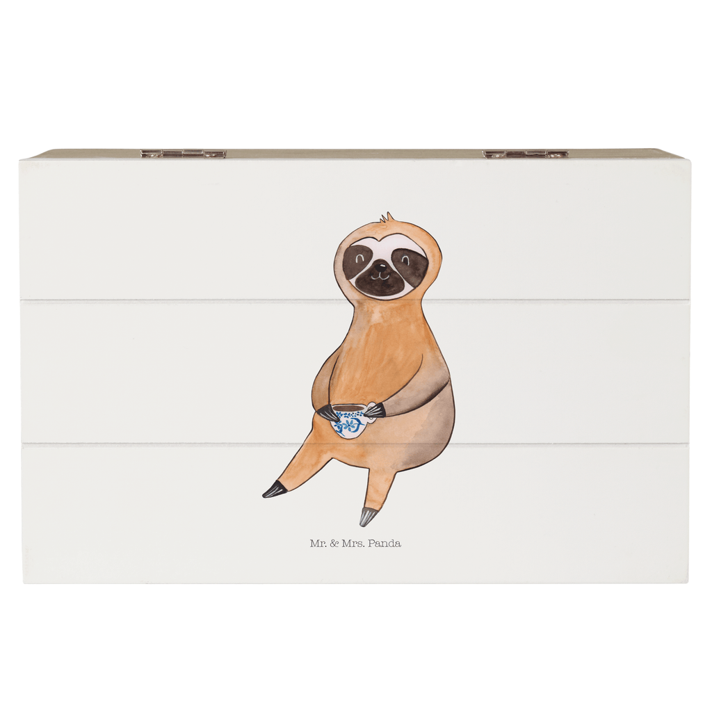 Holzkiste Faultier Kaffee Holzkiste, Kiste, Schatzkiste, Truhe, Schatulle, XXL, Erinnerungsbox, Erinnerungskiste, Dekokiste, Aufbewahrungsbox, Faultier, Faultier Geschenk, Faultier Deko, Faultiere, faul, Lieblingstier, Kaffee, erster Kaffee, Morgenmuffel, Frühaufsteher, Kaffeetasse, Genießer, Coffee, Kaffeegetränk