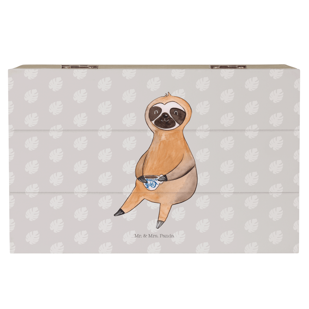 Holzkiste Faultier Kaffee Holzkiste, Kiste, Schatzkiste, Truhe, Schatulle, XXL, Erinnerungsbox, Erinnerungskiste, Dekokiste, Aufbewahrungsbox, Faultier, Faultier Geschenk, Faultier Deko, Faultiere, faul, Lieblingstier, Kaffee, erster Kaffee, Morgenmuffel, Frühaufsteher, Kaffeetasse, Genießer, Coffee, Kaffeegetränk