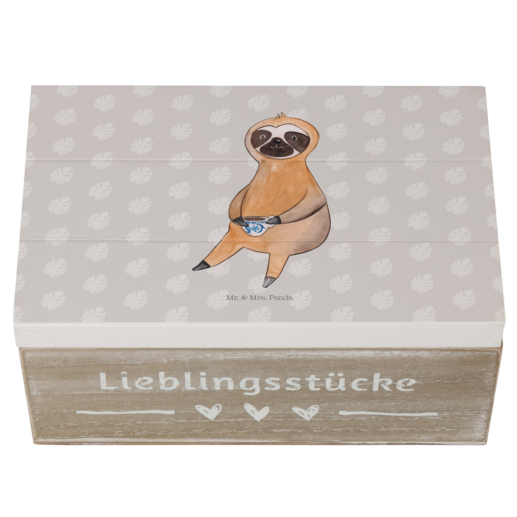Holzkiste Faultier Kaffee Holzkiste, Kiste, Schatzkiste, Truhe, Schatulle, XXL, Erinnerungsbox, Erinnerungskiste, Dekokiste, Aufbewahrungsbox, Faultier, Faultier Geschenk, Faultier Deko, Faultiere, faul, Lieblingstier, Kaffee, erster Kaffee, Morgenmuffel, Frühaufsteher, Kaffeetasse, Genießer, Coffee, Kaffeegetränk