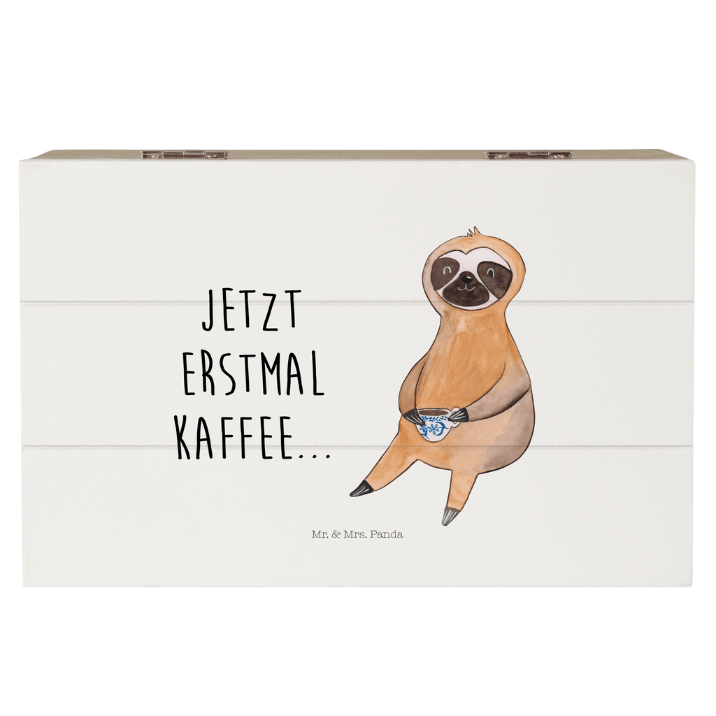 Holzkiste Faultier Kaffee Holzkiste, Kiste, Schatzkiste, Truhe, Schatulle, XXL, Erinnerungsbox, Erinnerungskiste, Dekokiste, Aufbewahrungsbox, Faultier, Faultier Geschenk, Faultier Deko, Faultiere, faul, Lieblingstier, Kaffee, erster Kaffee, Morgenmuffel, Frühaufsteher, Kaffeetasse, Genießer, Coffee, Kaffeegetränk
