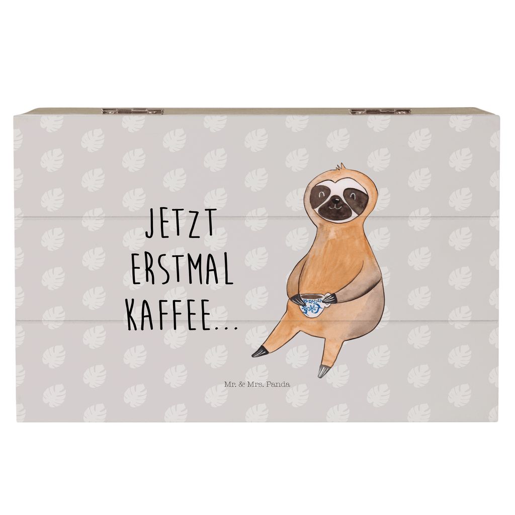 Holzkiste Faultier Kaffee Holzkiste, Kiste, Schatzkiste, Truhe, Schatulle, XXL, Erinnerungsbox, Erinnerungskiste, Dekokiste, Aufbewahrungsbox, Faultier, Faultier Geschenk, Faultier Deko, Faultiere, faul, Lieblingstier, Kaffee, erster Kaffee, Morgenmuffel, Frühaufsteher, Kaffeetasse, Genießer, Coffee, Kaffeegetränk
