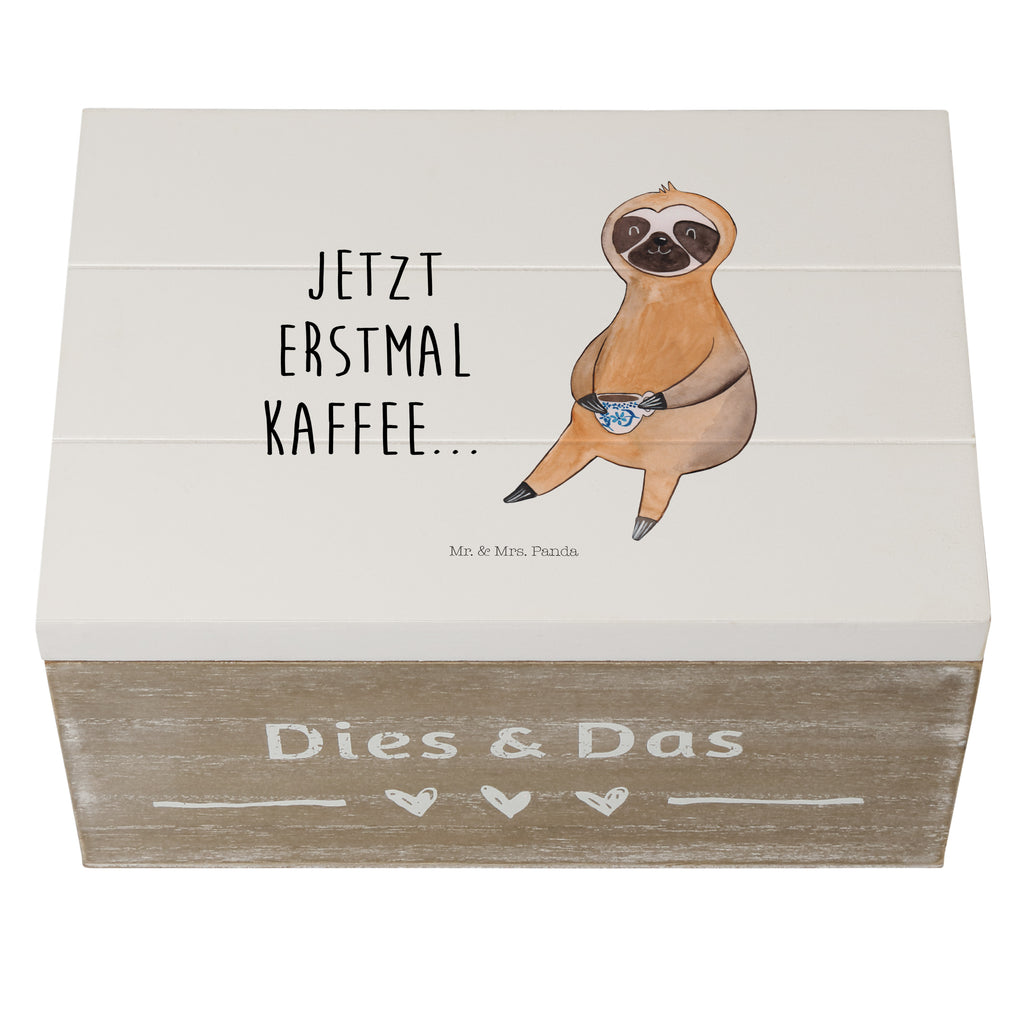 Holzkiste Faultier Kaffee Holzkiste, Kiste, Schatzkiste, Truhe, Schatulle, XXL, Erinnerungsbox, Erinnerungskiste, Dekokiste, Aufbewahrungsbox, Faultier, Faultier Geschenk, Faultier Deko, Faultiere, faul, Lieblingstier, Kaffee, erster Kaffee, Morgenmuffel, Frühaufsteher, Kaffeetasse, Genießer, Coffee, Kaffeegetränk